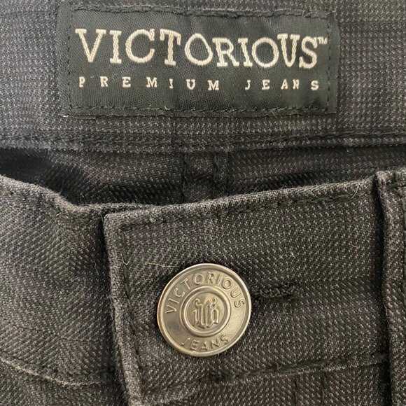 Victorious Premium Jeans Men’s W30 L30 Black Slim Straight Fit Casual Streetwear - Picture 3 of 8